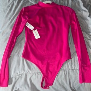 BABATON HOT BARBIE PINK BODYSUIT TAGS ON